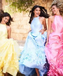 Sherri Hill - 51116 Long Floral Appliqued Pageant A Line Dress