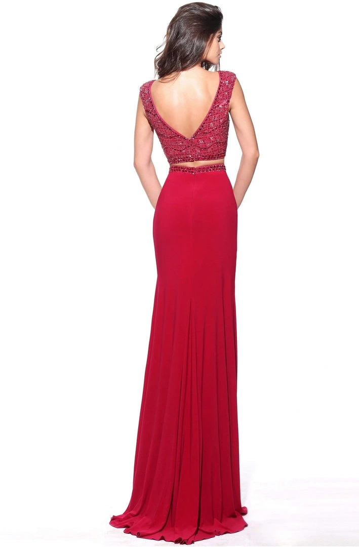 Sherri Hill - 51125 Beaded Two Piece Scoop Long Dress 7 Sherri Hill - 51125 Beaded Two Piece Scoop Long Dress