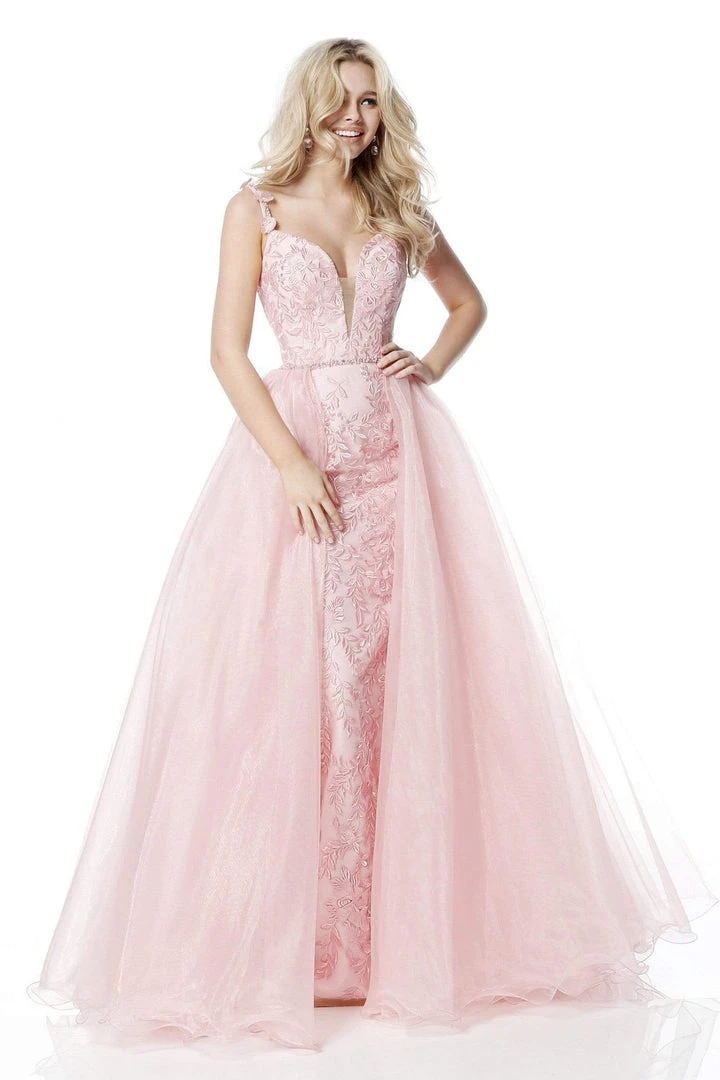 Sherri Hill - 51240 Flower-Appliqued Ballgown With Tulle Overskirt 3 Sherri Hill - 51240 Flower-Appliqued Ballgown With Tulle Overskirt