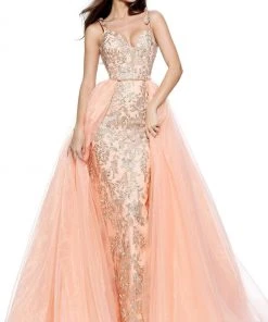 Sherri Hill - 51240 Flower-Appliqued Ballgown With Tulle Overskirt 10 Sherri Hill - 51240 Flower-Appliqued Ballgown With Tulle Overskirt