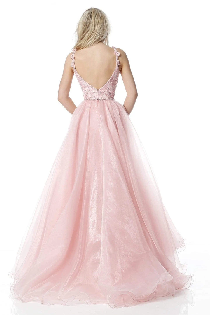 Sherri Hill - 51240 Flower-Appliqued Ballgown With Tulle Overskirt 4 Sherri Hill - 51240 Flower-Appliqued Ballgown With Tulle Overskirt