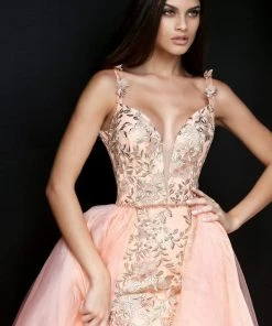 Sherri Hill - 51240 Flower-Appliqued Ballgown With Tulle Overskirt 13 Sherri Hill - 51240 Flower-Appliqued Ballgown With Tulle Overskirt