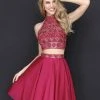 Sherri Hill - 51297 Beaded High Halter Two Piece Short Dress