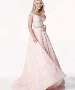 Sherri Hill - 51451 Beaded Off-Shoulder A Line Evening Dress