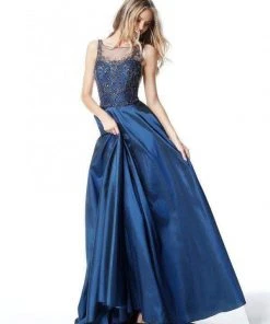 Sherri Hill - 51478 Embellished Bateau A-line Dress With Train 7 Sherri Hill - 51478 Embellished Bateau A-line Dress With Train