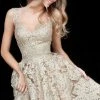Sherri Hill - 51521 Short Sweetheart Metallic Lace A Line Dress 2 Sherri Hill - 51521 Short Sweetheart Metallic Lace A Line Dress