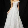 Sherri Hill - 51573 Off-Shoulder Cap Sleeve Lace Long Dress 1 Sherri Hill - 51573 Off-Shoulder Cap Sleeve Lace Long Dress