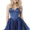 Sherri Hill - 51582 Short Satin Sweetheart Organza A-line Dress