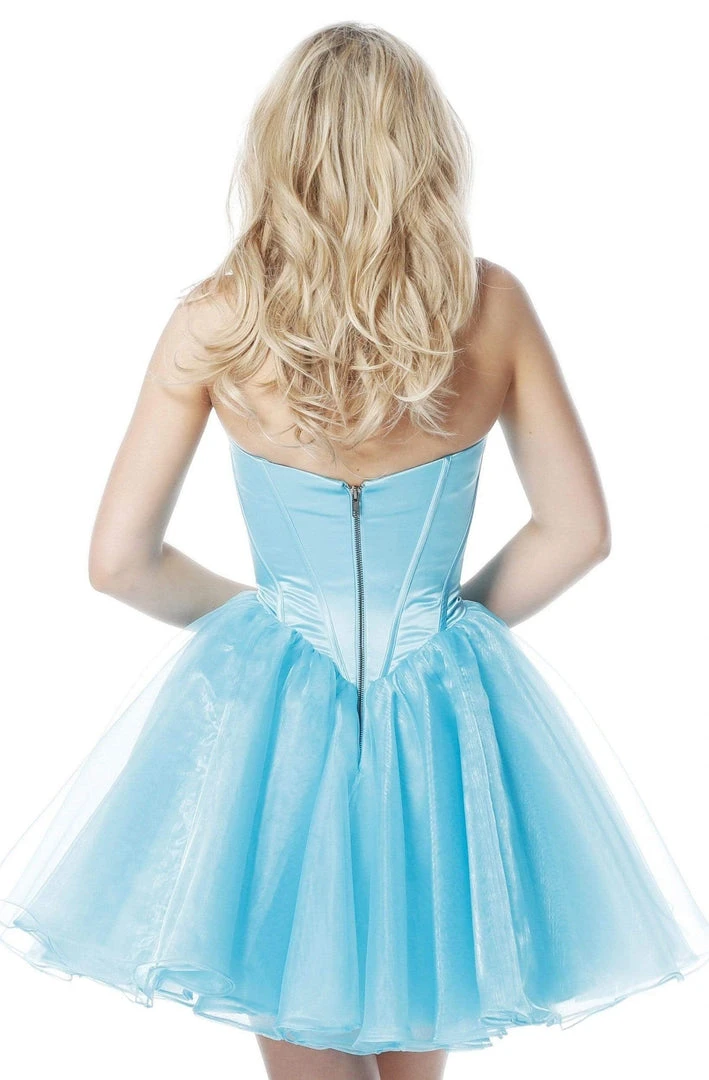 Sherri Hill - 51582 Short Satin Sweetheart Organza A-line Dress 7 Sherri Hill - 51582 Short Satin Sweetheart Organza A-line Dress