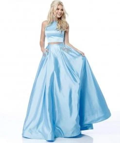 Sherri Hill - 51587 Two Piece A Line Dress With Beaded Pockets