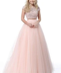 Sherri Hill - 51594 Cap Sleeve Beaded Two-Piece Dress