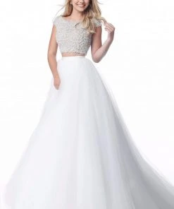 Sherri Hill - 51594 Cap Sleeve Beaded Two-Piece Dress 12 Sherri Hill - 51594 Cap Sleeve Beaded Two-Piece Dress