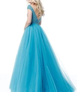 Sherri Hill - 51594 Cap Sleeve Beaded Two-Piece Dress 16 Sherri Hill - 51594 Cap Sleeve Beaded Two-Piece Dress