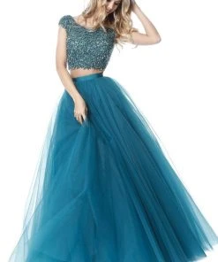 Sherri Hill - 51594 Cap Sleeve Beaded Two-Piece Dress 17 Sherri Hill - 51594 Cap Sleeve Beaded Two-Piece Dress