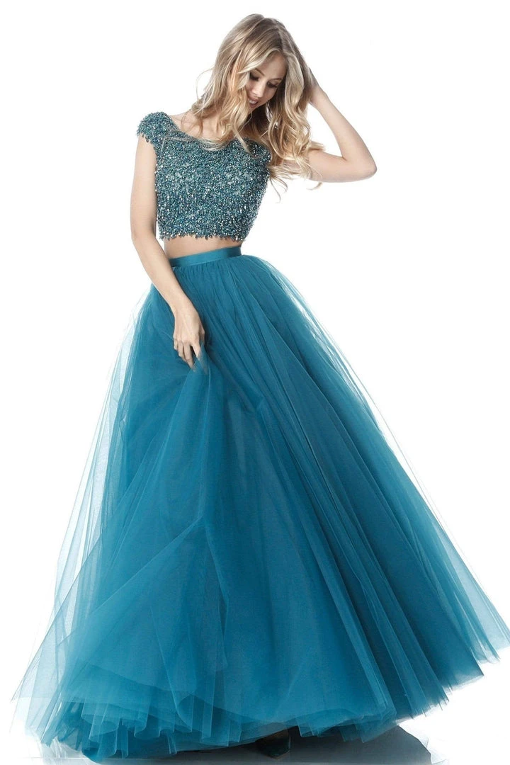 Sherri Hill - 51594 Cap Sleeve Beaded Two-Piece Dress 10 Sherri Hill - 51594 Cap Sleeve Beaded Two-Piece Dress