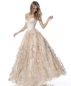 Sherri Hill - 51595 Strapless Corset Bodice Tulle Ballgown