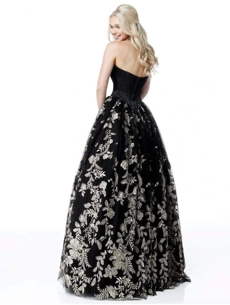 Sherri Hill - 51595 Strapless Corset Bodice Tulle Ballgown 9 Sherri Hill - 51595 Strapless Corset Bodice Tulle Ballgown