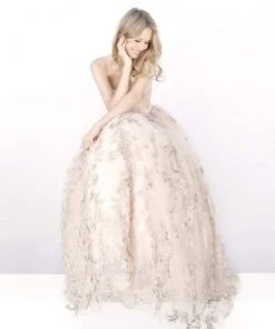 Sherri Hill - 51595 Strapless Corset Bodice Tulle Ballgown 12 Sherri Hill - 51595 Strapless Corset Bodice Tulle Ballgown