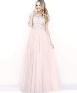 Sherri Hill - 51603 Cap Sleeve Beaded Illusion Bateau Dress