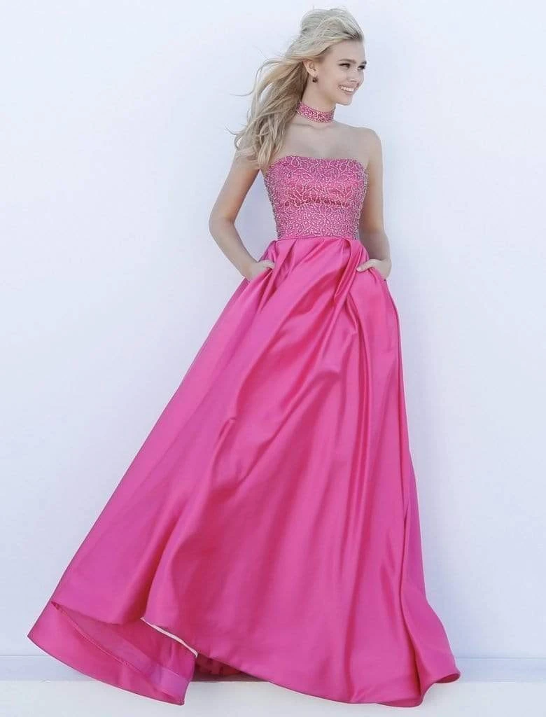 Sherri Hill - 51607 Beaded Taffeta Ballgown With Embellished Choker 4 Sherri Hill - 51607 Beaded Taffeta Ballgown With Embellished Choker