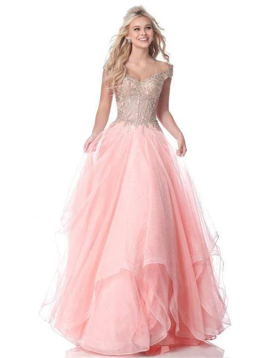 Sherri Hill - 51614 Lace Appliqued Corset Tiered A Line Dress 3 Sherri Hill - 51614 Lace Appliqued Corset Tiered A Line Dress