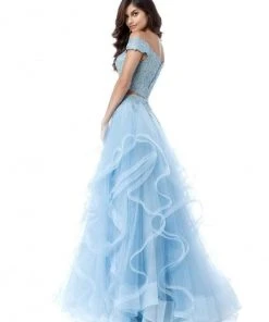 Sherri Hill - 51617 Two Piece Off-Shoulder Tulle Evening Dress