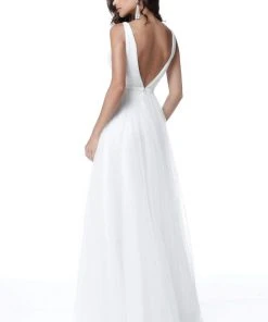 Sherri Hill - 51620 Pleated Plunging V-Neck Ballgown 10 Sherri Hill - 51620 Pleated Plunging V-Neck Ballgown