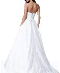 Sherri Hill - 51623 Floral Textured Strapless Ballgown