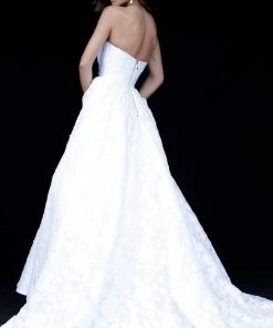 Sherri Hill - 51623 Floral Textured Strapless Ballgown