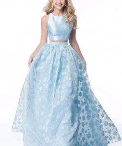 Sherri Hill - 51626 Two Piece Floral Jewel Ballgown 8 Sherri Hill - 51626 Two Piece Floral Jewel Ballgown