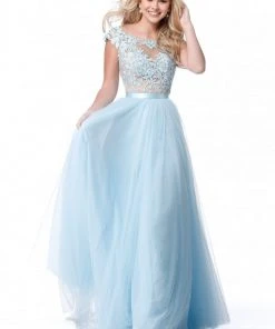 Sherri Hill - 51638 Lace Appliqued Illusion Bodice Long Dress 13 Sherri Hill - 51638 Lace Appliqued Illusion Bodice Long Dress