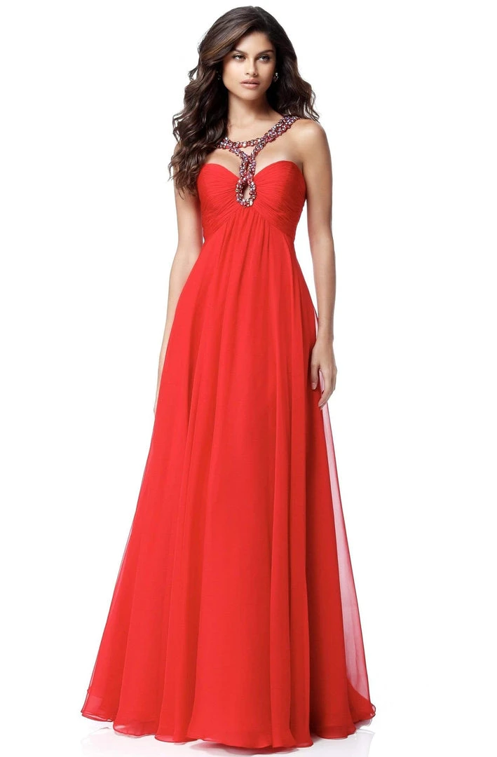 Sherri Hill - 51639 Embellished Strap Sweetheart Neckline Chiffon Gown 6 Sherri Hill - 51639 Embellished Strap Sweetheart Neckline Chiffon Gown