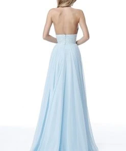 Sherri Hill - 51640 Beaded Deep Halter V-neck Chiffon A-line Dress 13 Sherri Hill - 51640 Beaded Deep Halter V-neck Chiffon A-line Dress