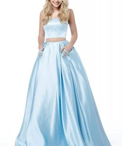 Sherri Hill - 51649 Two-Piece Satin Strapless A Line Dress