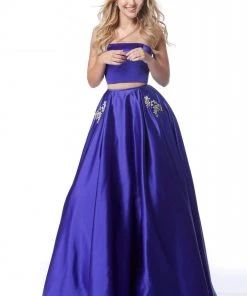 Sherri Hill - 51649 Two-Piece Satin Strapless A Line Dress