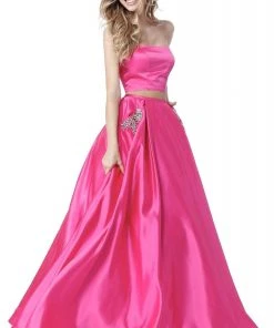 Sherri Hill - 51649 Two-Piece Satin Strapless A Line Dress