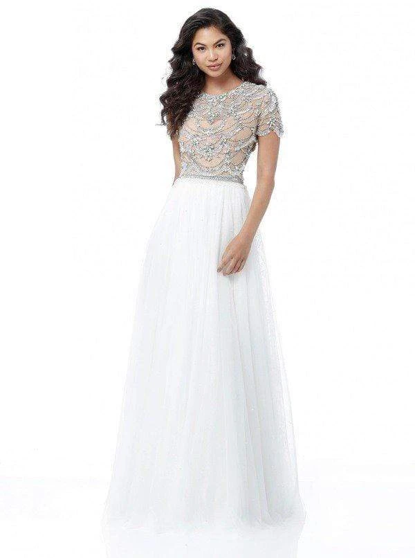 Sherri Hill - 51652 Beaded Jewel Neck Chiffon A-line Gown 3 Sherri Hill - 51652 Beaded Jewel Neck Chiffon A-line Gown
