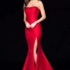Sherri Hill - 51671 Strapless Taffeta Long Mermaid Dress With Train