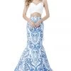 Sherri Hill - 51681 Two Piece Sweetheart Printed Mermaid Dress 1 Sherri Hill - 51681 Two Piece Sweetheart Printed Mermaid Dress