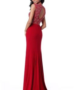 Sherri Hill - 51692 Long Beaded Jersey Trumpet Dress 5 Sherri Hill - 51692 Long Beaded Jersey Trumpet Dress