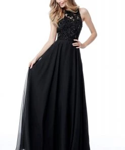 Sherri Hill - 51694 Jewel Full Figured Chiffon A-Line Evening Dress
