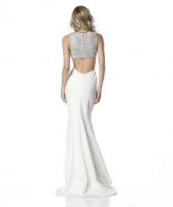 Sherri Hill - 51699 Beaded Plunging V-Neck Sheath Dress