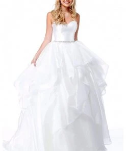 Sherri Hill - 51701 Strapless Bodice Tiered Organza Ballgown 10 Sherri Hill - 51701 Strapless Bodice Tiered Organza Ballgown