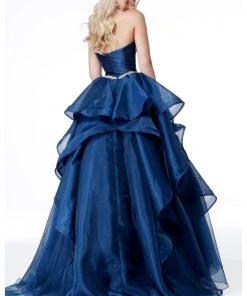 Sherri Hill - 51701 Strapless Bodice Tiered Organza Ballgown 15 Sherri Hill - 51701 Strapless Bodice Tiered Organza Ballgown