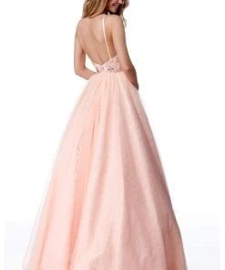 Sherri Hill - 51702 Beaded Halter Tulle Ballgown