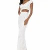 Sherri Hill - 51734 Two Piece Beaded Wide V-neck Fitted Dress