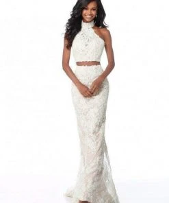 Sherri Hill - 51770 Lace Bandeau Open Back Two-Piece Dress