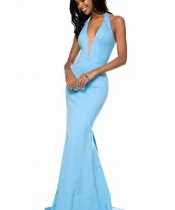 Sherri Hill - 51773 Plunging Halter Long Mermaid Dress