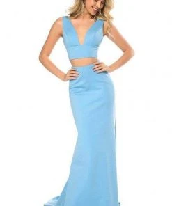 Sherri Hill - 51775 Two Piece Lace-Up Mermaid Dress