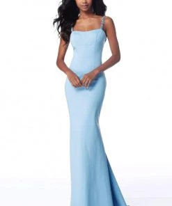 Sherri Hill - 51777 Crisscross-Strapped Scoop Back Mermaid Dress